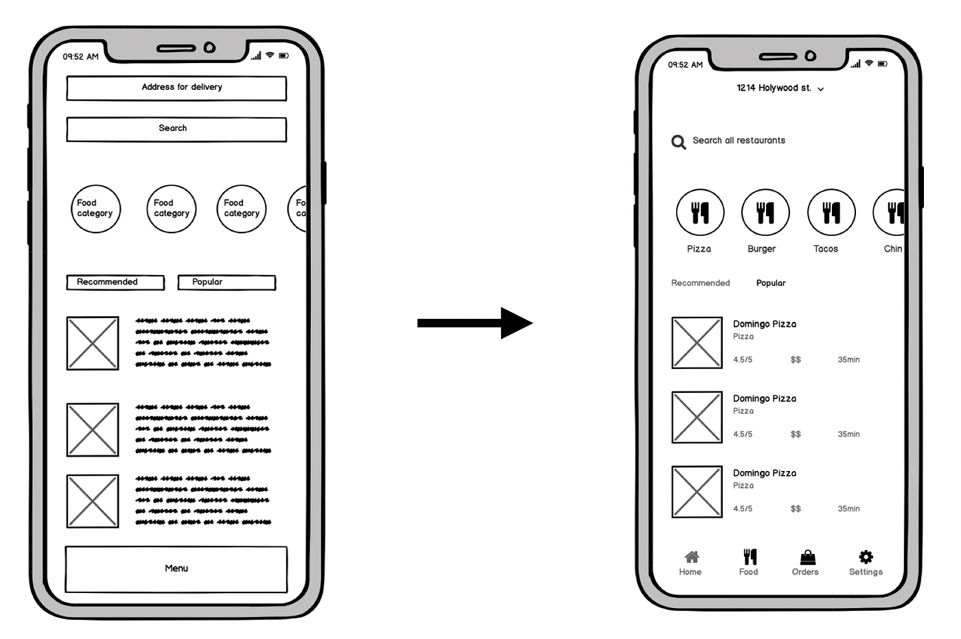 Mid-fidelity UI design prototype by Biovus